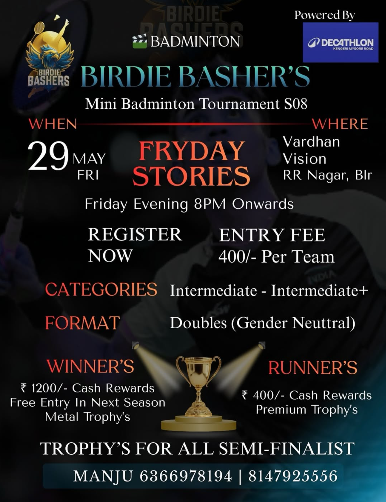 Birdie Basher's Mini Badminton Tournament S08 poster
