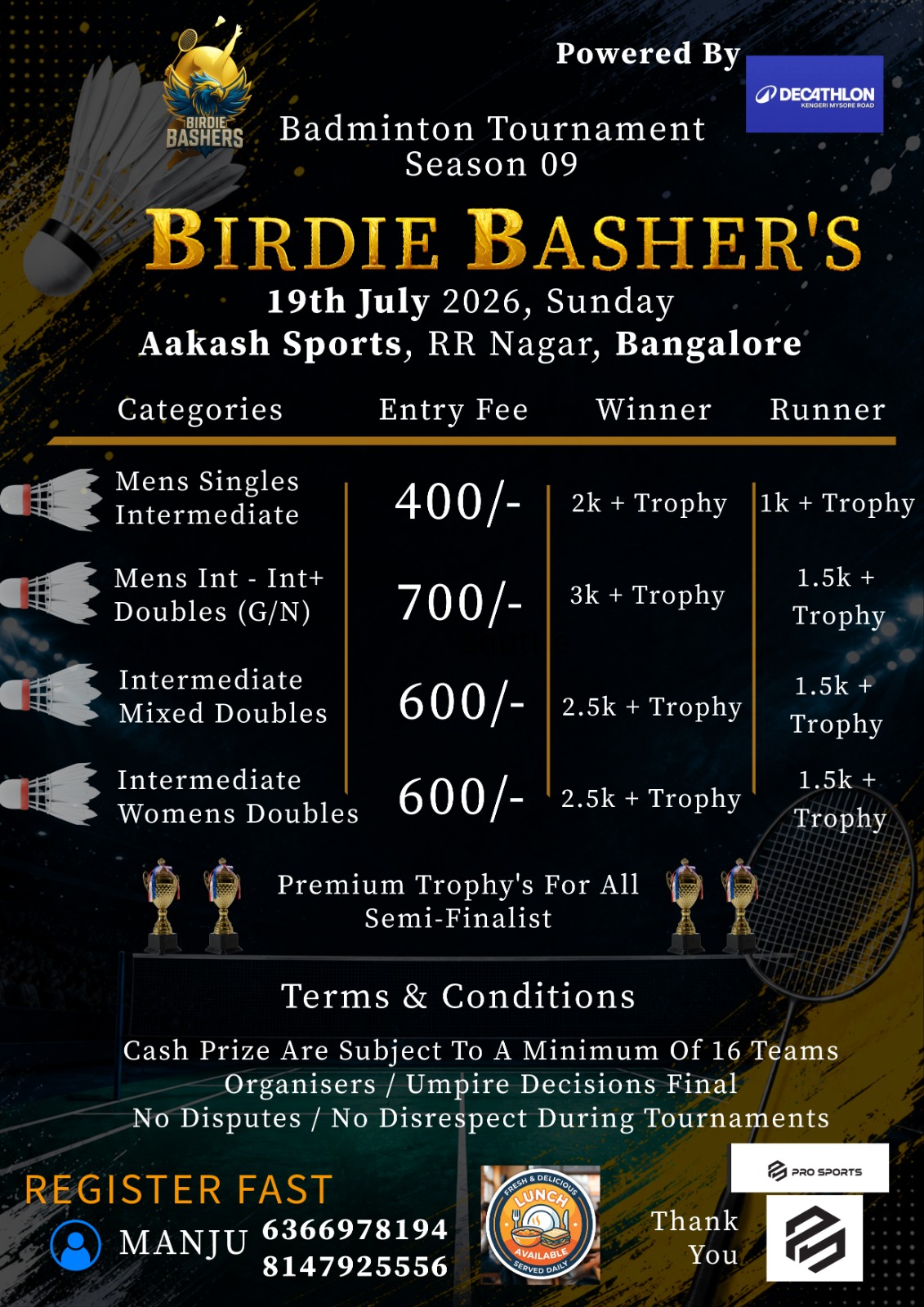 Birdie Basher's Badminton Tournament Season 09 poster